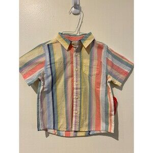 NWT Wonder Nation Pastel Stripe Button-Up Shirt - 18M